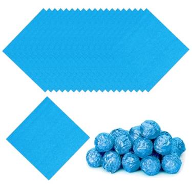 Imagem de PATIKIL Embalagens de doces de 7,5 cm, 100 peças de papel de embrulho de chocolate para decoração de doces caseiros de caramelo faça você mesmo, embalagem de bolo de chocolate, azul escuro