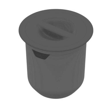 Imagem de Lixeira Embutir Arquitech 27x27 8l Preto Vulcano 050704006