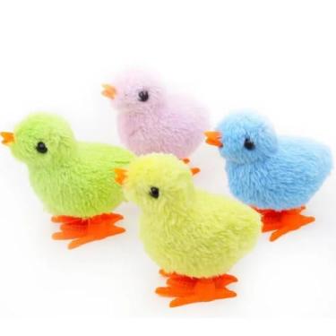 Imagem de Pintinho Pula Pula Saltitante de Corda Pelúcia e Plástico Brinquedo para Gatos