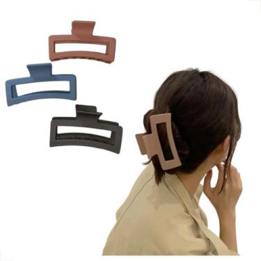 Imagem de Kit 3 Presilha de Cabelo 13 cm Grande De Luxo Piranha Prendedor - JCBI