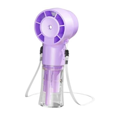 Imagem de Generic Pulverizar ventilador de mão de mão fã pessoal de refrigeração 4 velocidades Configurações Mini umidificador portátil para mochila de escritório, Tolet