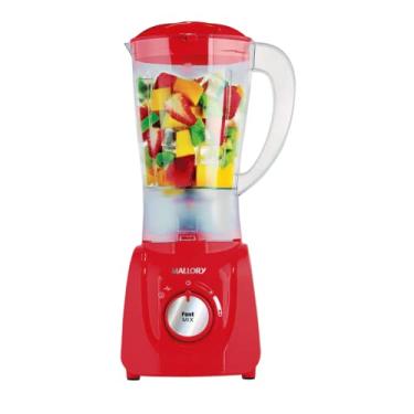 Imagem de Liquidificador Mallory Fast Mix - 2 Velocidades, Pulsar, Autolimpeza, Jarra 2,1L, Faca Inox, Alça Ergonômica - Vermelho – 127V