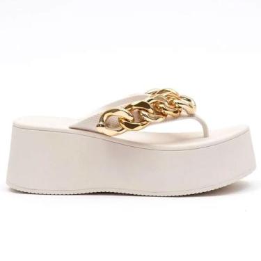 Imagem de Chinelo Feminino Plus Corrente White Petite Jolie PJ7350, 36