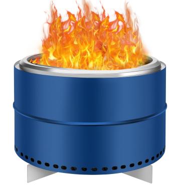 Imagem de Hipicute Lareira portátil sem fumaça – Tigela multifuncional para acampamento de 68 cm com suporte e bolsa de transporte, perfeita para reuniões e atividades ao ar livre, design de aço inoxidável