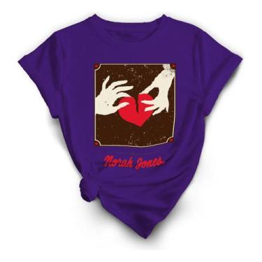Imagem de Camiseta Estampada Cantora Norah Jones, Referencia Coração - Lobo Sete