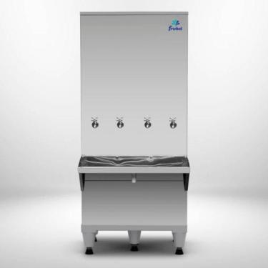 Imagem de Bebedouro Industrial Coluna 200 Litros Ra20 Frisbel Bebedouro Inox 220V