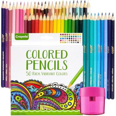 Imagem de Adult Colored Pencils, Adult Coloring Drawing Pencils, 50 Count, Multicolor and 2 Pencil Sharpeners