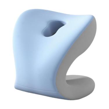 Imagem de predolo Apoio de pescoço para cadeira de escritório, encosto de cabeça, multifuncional, confortável, lavável, agradável à pele, ergonômico, espuma, Azul