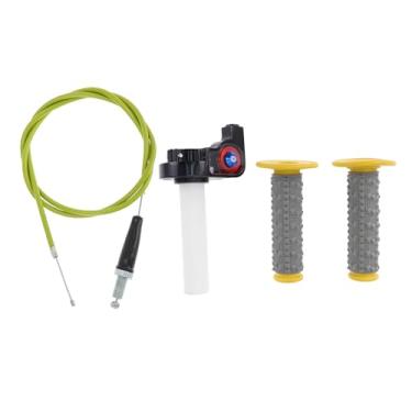 Imagem de REPAIROCK Kit de capa de guidão de borracha antiderrapante para motocicleta, scooter, bicicleta, quadriciclo, amarelo, 1 conjunto