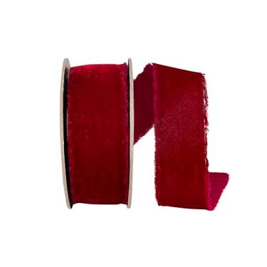 Imagem de Reliant Ribbon Fita de veludo com borda desgastada Dutchess, rubi