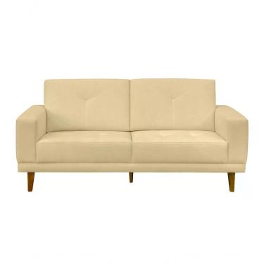 Imagem de Sofa 03 Lugares 180cm Suede Marfim Suede Marfim