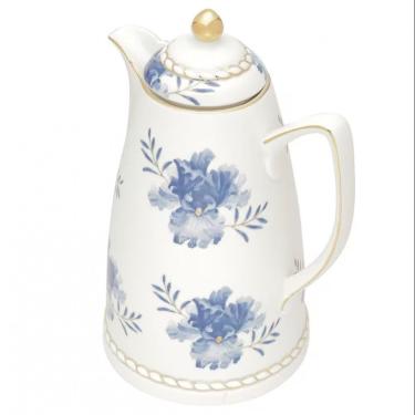 Imagem de Garrafa Térmica Wolff Em Porcelana Floral 900ml Branco