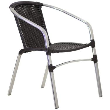 Imagem de Conjunto 4 Cadeiras Floripa Em Alumínio Trama Original Tabaco