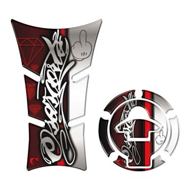 Imagem de Kit Protetor Tanque E Bocal Adesivo Moto Yamaha Fz25 2023/2024 Vermelho Cor Vermelho