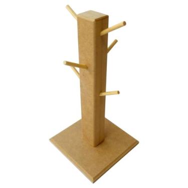Imagem de Suporte P/6 xícaras de café/chá MANCEBO em MDF - FESHOP, Sem pintura