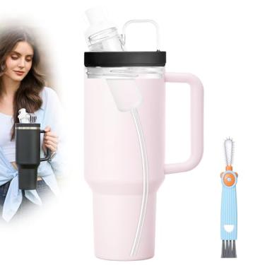 Imagem de TRANDIOU Adaptador Para Copo Compatível Com Cartuchos Stanley E Flavors, Copos Flowstate Quencher H2.0 De 40 Oz / 64 Oz, Plástico Sem Bpa, Silicone Grau Alimentício, À Prova Vazamentos