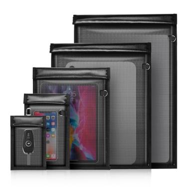 Imagem de JBKN Bolsas Faraday Para Celulares, Bolsa Documentos À Prova D'Água E Fogo, Com Bloqueio Rfid, Chaves De Carro Antirroubo