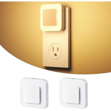 Imagem de Midea Luzes Noturnas Com Retroiluminação Que Se Conectam À Parede Para Dormir, Luz Branca Suave Indireta Sensor De Anoitecer Ao Amanhecer, Corredor/Escada/Banheiro/Quarto/Cozinha Eficiência Energéti