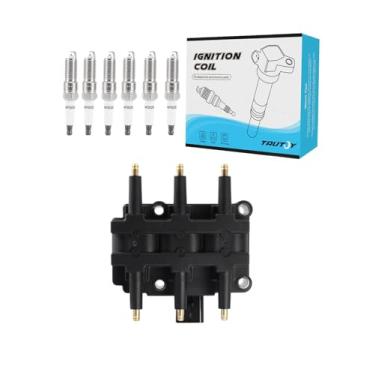 Imagem de TAUTOY Pacote De Bobinas Ignição Uf305 Lztr5Agp Vela Iridium 6 Peças (3,3 L 3,8 L) 2000-2011 Para Chrysler Pacifica Town Country Voyager, Dodge Caravan Grand Caravan, Jeep Wrangler, Vw Routan