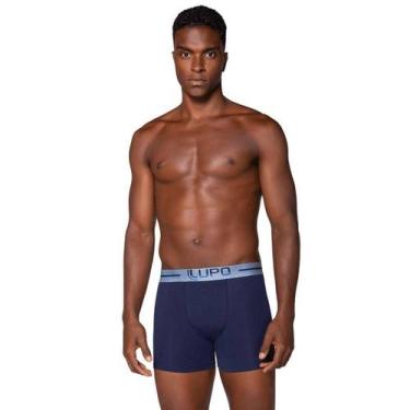 Imagem de Cueca Lupo Boxer Algodão Cós Double Colors - Masculino, Azul, G