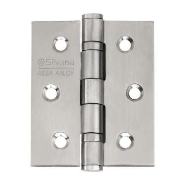 Imagem de Kit 3 Dobradiças Silvana 882 Rolamento - 3x2,5" Inox Esc