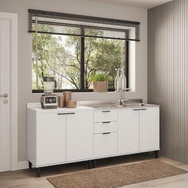 Imagem de Conjunto Balcões Miami Point Carraro (Branco)