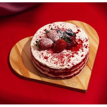 Imagem de Petisqueira de Madeira Dia Dos Namorados Coração I Love U Café da Manhã Mesa Posta (Tábua)