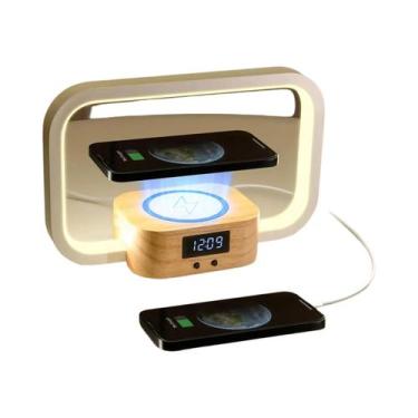 Imagem de Carregador Sem Fio RGB Touch Com Lâmpada LED Regulável Para Mesa De Ca