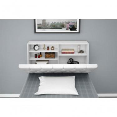 Imagem de Cabeceira Box Solteiro Isis Branco Com Capitonê Branco