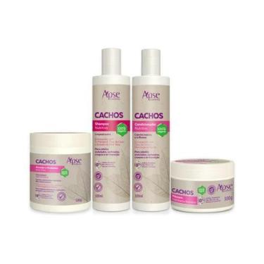 Imagem de Kit Cachos Apse - Shampoo, Condicionador, Máscara e Ativador (4 ITENS)