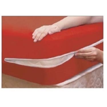 Imagem de Capa Para Colchão Casal em Malha Gel com zíper cor:vermelho - BORGON