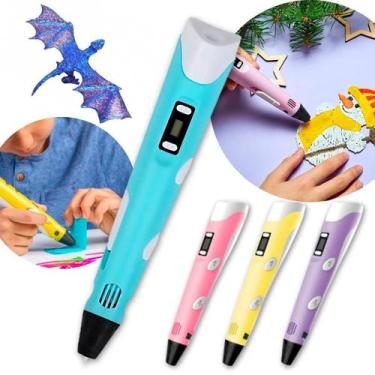 Imagem de Caneta 3D Impressora Infantil Filamento Educativo - Relet