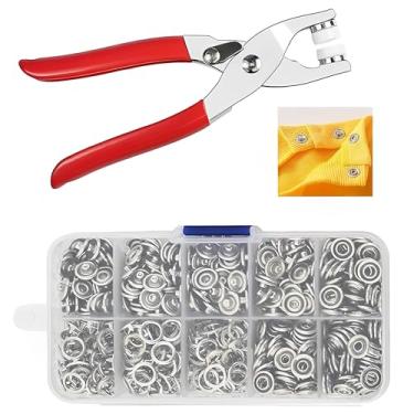 Imagem de Generic Kit Genérico De 800 Fechos Pressão Metal Com Alicate, Inclui 200 Conjuntos Botões 3/8", Ferramentas Instalação Aço Inoxidável Para Couro, Cintos, Sapatos E Artesanato