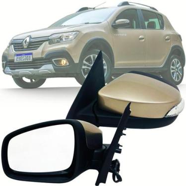 Imagem de Retrovisor lateral Esquerdo motorista Renault Sandero Logan 2014 2016 