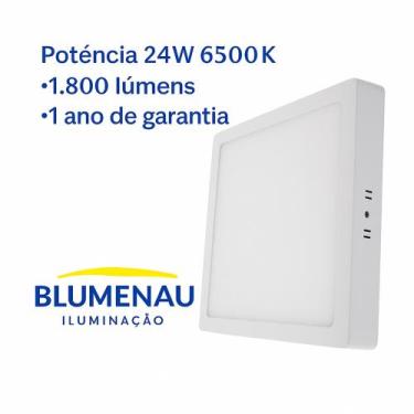 Imagem de Plafon Led Quadrado Sobrepor 24w 6500k Blumenau Branco