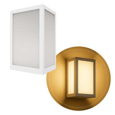 Imagem de Arandela Luminária Vitra 3 Vidros Fosco Externa Branca 1xE27 Starlumen