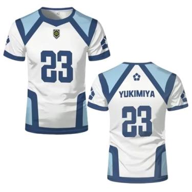 Imagem de AwwwCos Anime Yoichi Isagi Cosplay Fantasia Isagi Nagi Seishiro Munchen Jersey Camiseta de futebol camiseta esportiva camiseta Halloween, Branco-nº 23, M