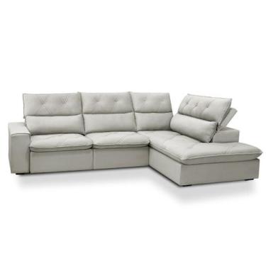 Imagem de Sofá de Canto Retratil e Reclinável com Molas Ensacadas Muriel 258x215