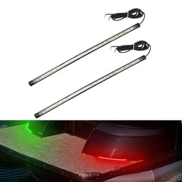 Imagem de Luzes interiores de barco, luzes de navegação marítimas LED com iluminação adesiva para barco/cabine de cabine para pesca noturna, convés, pontão, bote, caiaque, iate (vermelho + verde)