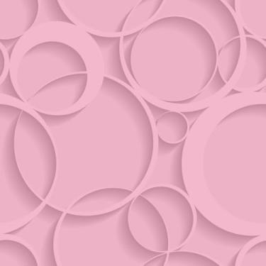 Imagem de Papel De Parede Círculos Rosa Entrelaçados Moderno 3m