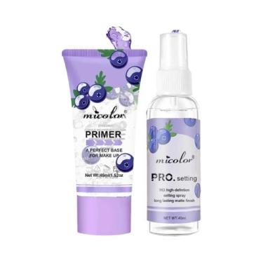 Imagem de Conjunto De Maquiagem Com Primer, Spray Fixador E Base Para Poros Invi