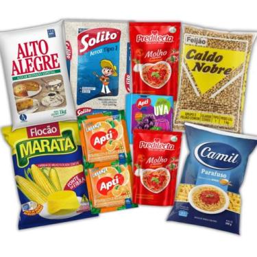 Imagem de Kit De Alimentos de Cesta Básica Com 10 Itens Essenciais - Wilmix