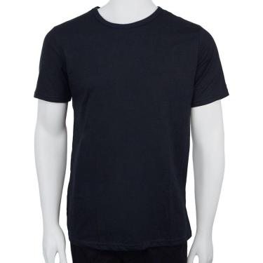 Imagem de Camiseta Masculina Fico Lisa Gola Redonda Preta - 00820-Masculino