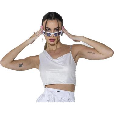 Imagem de Top Onça Preta Gola Boba Brilho Feminino-Feminino