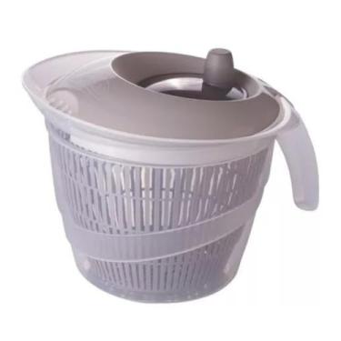 Imagem de Secador De Saladas CentríFugo Secador De Legumes Manual De 2,8 Litros Cinzento, Verde, Bege