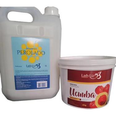 Imagem de Kit lavatório Shampoo 5lt + Máscara ucuuba - Lady liz