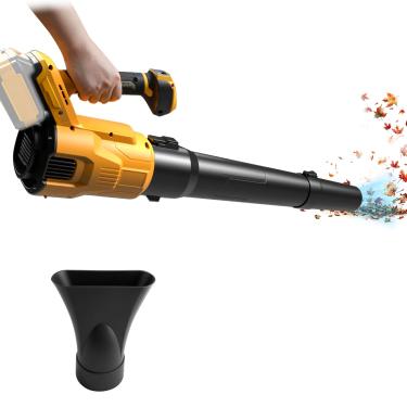 Imagem de Soprador de folhas sem fio compatível com bateria Dewalt 20v, motor sem escova, velocidade do vento de 130 mph, volume de ar de 480 cfm, ajuste de 3 velocidades, com bicos duplos para limpeza de