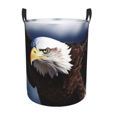 Imagem de Eagle cesto de roupa suja dobrável à prova d'água cesto de armazenamento de roupas com alças pano oxford organizador de brinquedos cesta para banheiro, lavanderia, quarto, pequeno
