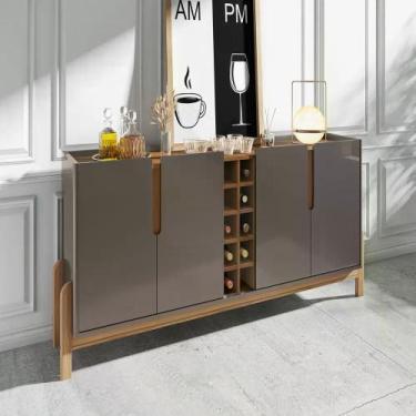 Imagem de Buffet Lizz 190 cm - Casa D, Cinza Perola/Cedro