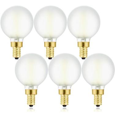 Imagem de Lâmpada LED Leools Dimmable G16.5 E12 6W 3000K branca macia 600lm